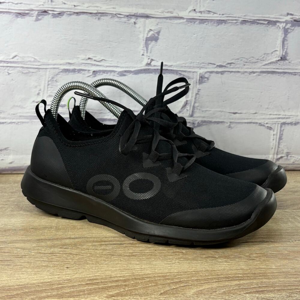 OOFOS OOMG Sport LS Black Sneakers Women's Size 10 Comfort Lace Up Shoes